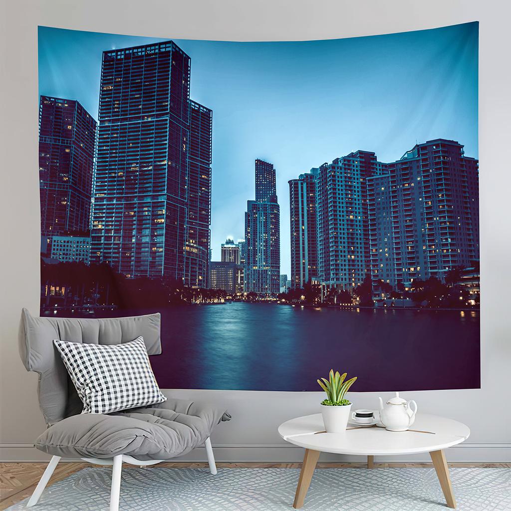 San Francisco Bay Bridge Tapestry City Night View Tapestry Landscape Tapestry Home Living Room Bedroom Wall Art Tapestries