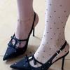Beautiful Black Empty Pointed High Heels Women's Sexy Thin Heels 2025 New Rhinestone Bow Temperament Single Shoes