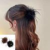 Elegant Feather Large Hair Claw For Women Girls  Hair Clips Versatile Shark Clip Exquisite Hair Accessories Gifts