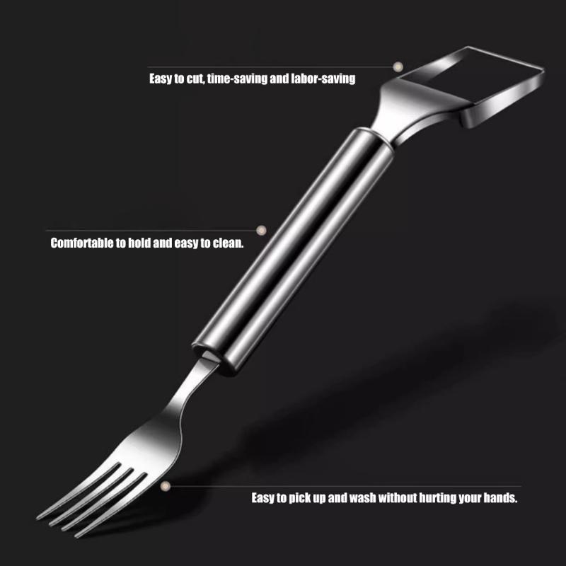 Professional Stainless Steel Watermelon Slicer With Fork Fruit Cutter Gadget Multifunctional Kitchen Tool For Home Use