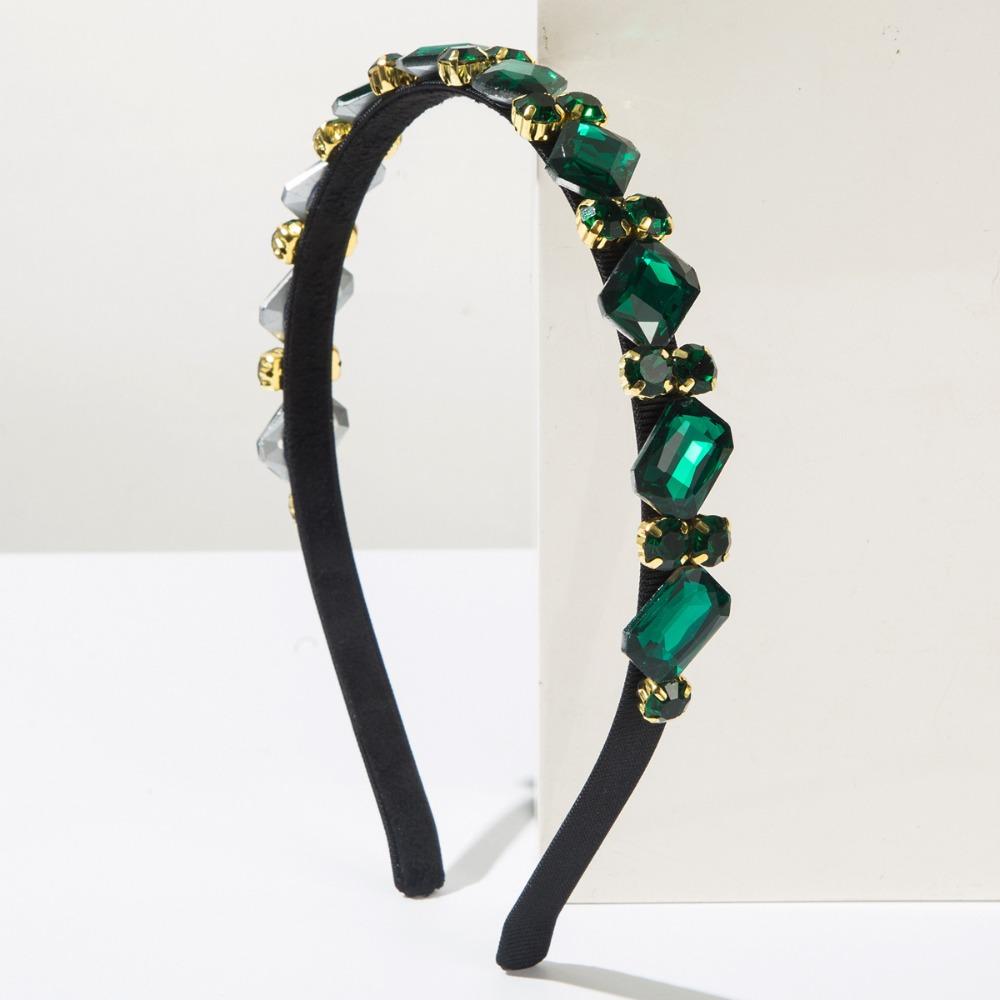 Glamorous Retro Rhinestone Headbands Elegant Sparkling Hair Hoop Narrow Women Headbands for Women