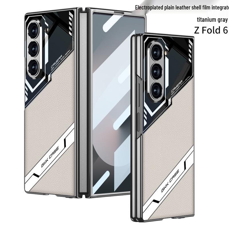 Samsung Z Fold6 Electroplated Leather Case - Anti-Drop, E-sports Design. Samsung Z Fold 6