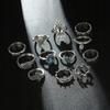 Silver Retro Punk Boho Ring Set 74