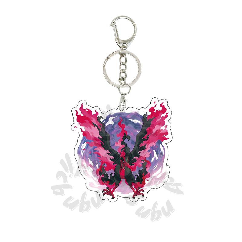 Cartoon MEW  Eevee POCKET Acrylic Keychain Students Anime Kawaii Key Ring Backpack Jewelry Charm Ornament Gifts for Friends Toy