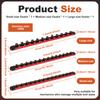3PCS Magnetic Socket Organizer 3/8" 1/4" 1/2"rive Aluminum Alloy Socket Rail 360° Swivel Removable Clips for Tool Box Drawer