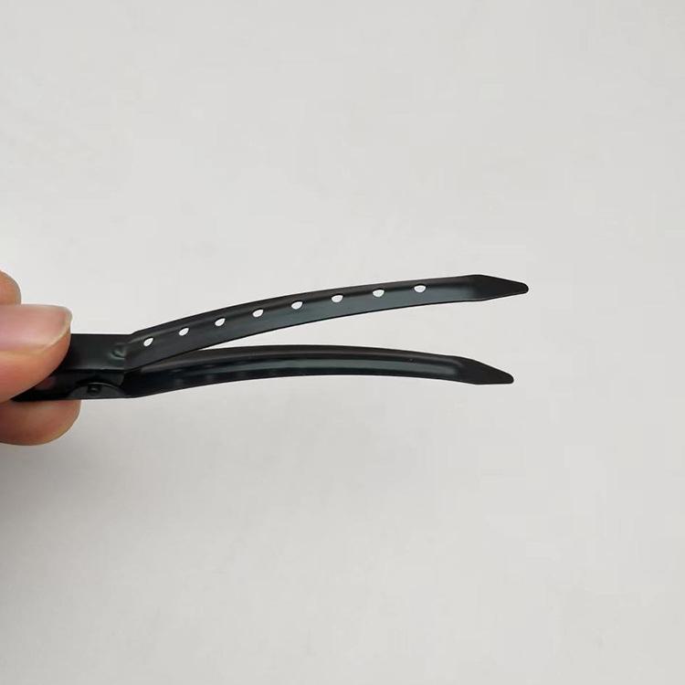 Black Studio Makeup Artist Hair Styling Duckbill Clip for Partition and Positioning