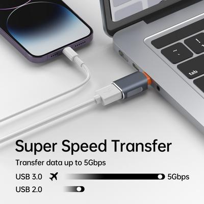 Adaptér USB-C na 3x USB samice Rychlé nabíjení Vysoký výkon Hraní Multi-purpose Adaptér OTG pro iPhone