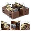 MOOXI Military Series MOC Bricks WW2 Trench FortressBattlefield Scene Set Compatible Wars Action Figure Blocks Toys Gift MOC5064