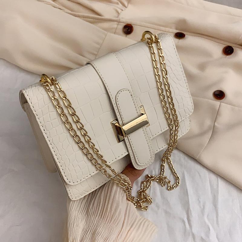 Women Solid Color Stone Pattern Crossbody Bag New Embossed PU Leather Square Shoulder Bag Casual Mini Handbag Daily Fashion Accessories