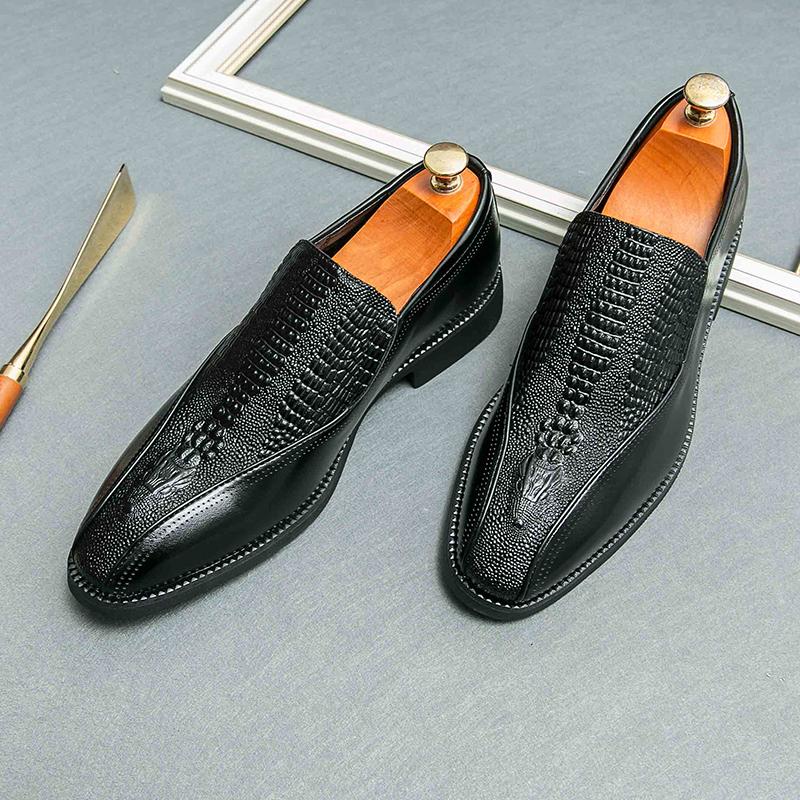 

Новые мужские модные классические оксфорды, повседневная кожаная обувь, лоферы для вождения, свадебные туфли, мокасины в итальянском стиле 38 чёрный
