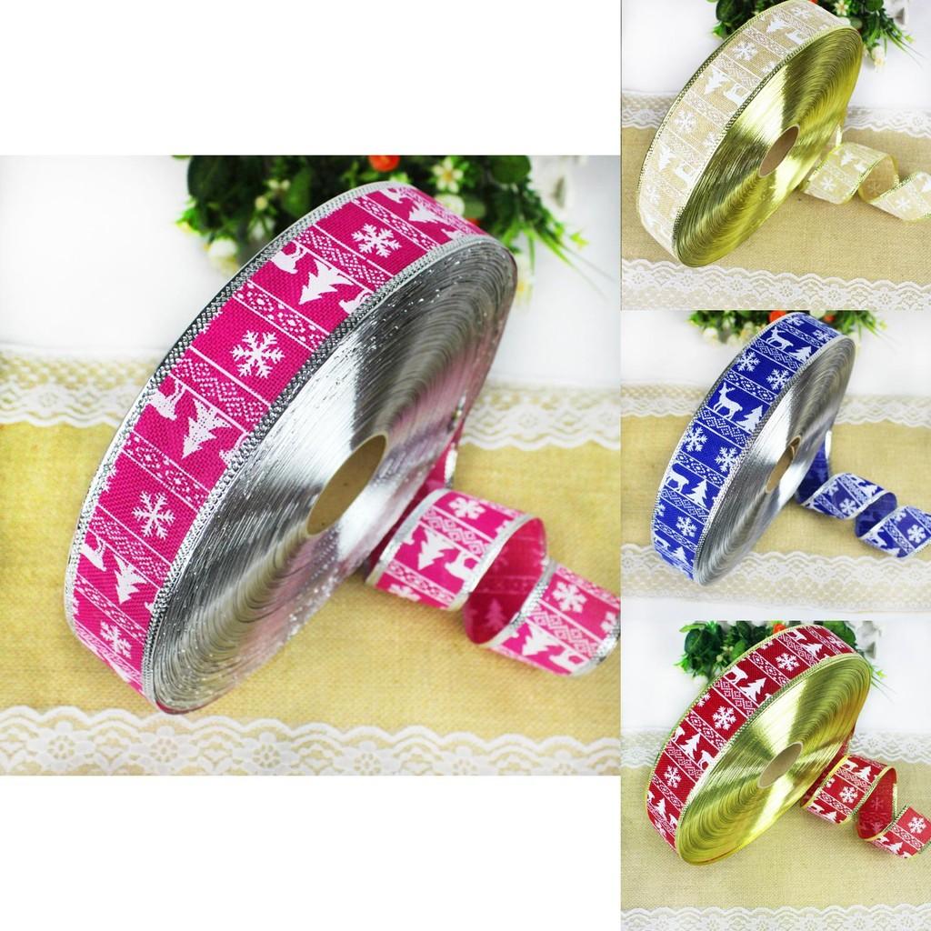 10 Meter Christmas Tree Decorative Ribbon Faux Burlap Festive Holiday Trim In Vibrant Colors