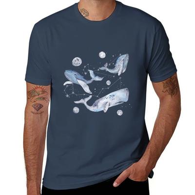 Whales with Night Blue TShirt Thanksgiving Casual Tee