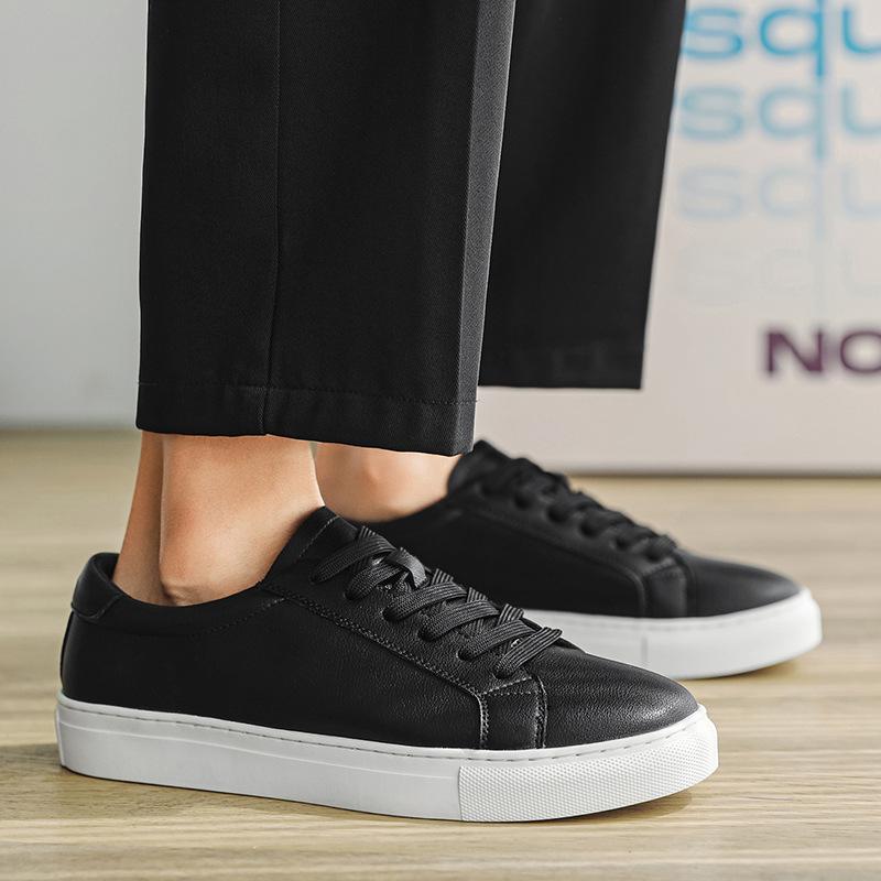 Extra large size men's shoes spring 2025 new trend board shoes British style color polishing casual shoes soft sole white shoes men