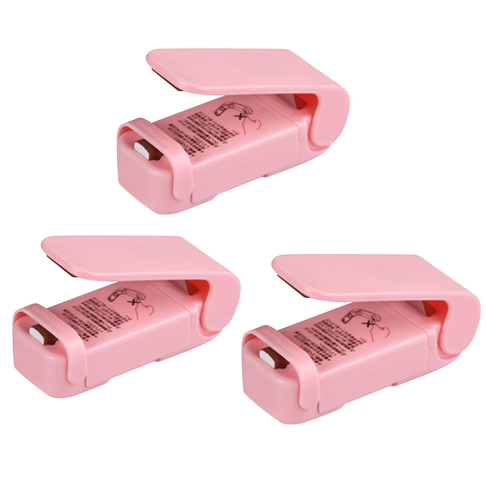 

Portable Heat Sealer Plastic Package Storage Bag Sealing Machine Handy Stic рожевий