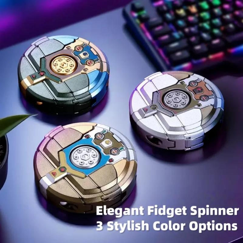 Transforming Robot Fidget Spinner 2-In-1 Decompression Toy Creative Finger Gyro Stress Relief Gift For Boys Kids