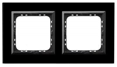Sonata Glas Schwarz Dicke 4 mm Rahmen 2-Kreuz Schwarz