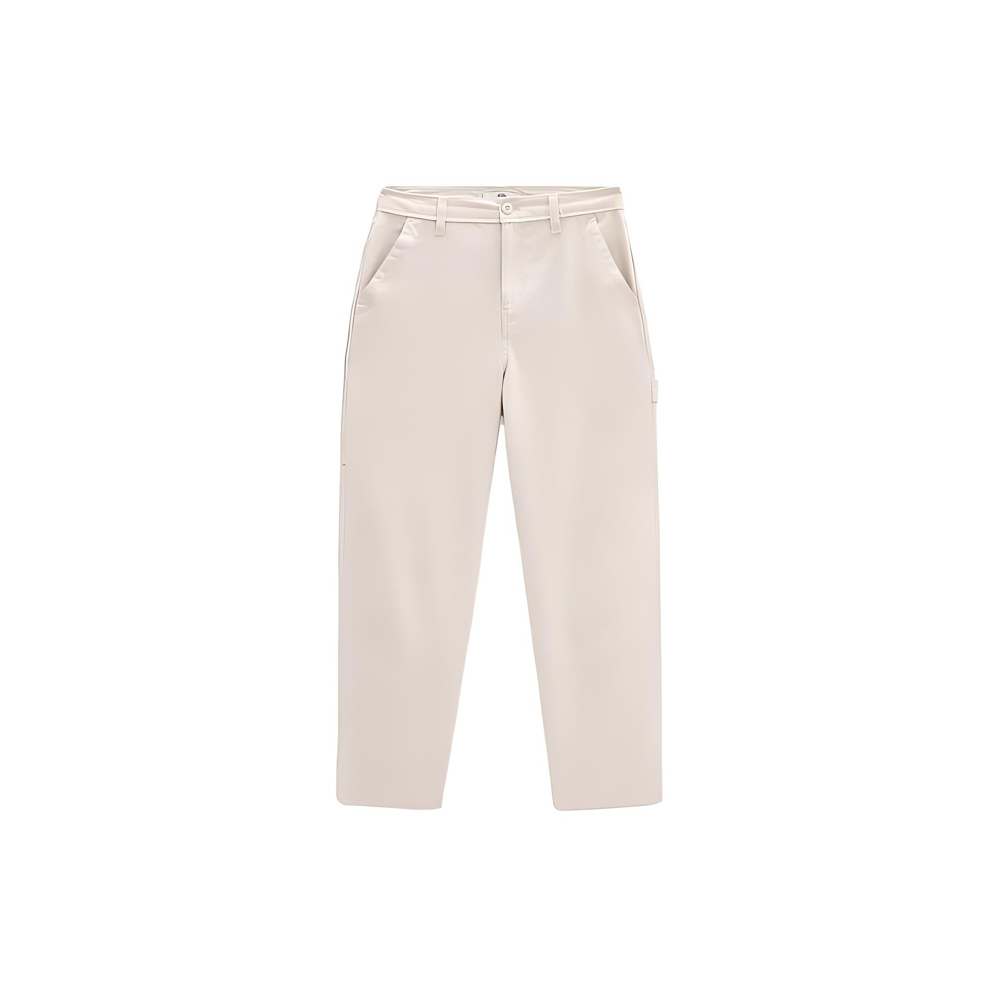 Vans Solid Color Mid-Rise Straight Leg Casual Pants Women bottoms White VN0A5JHJEDQ 23