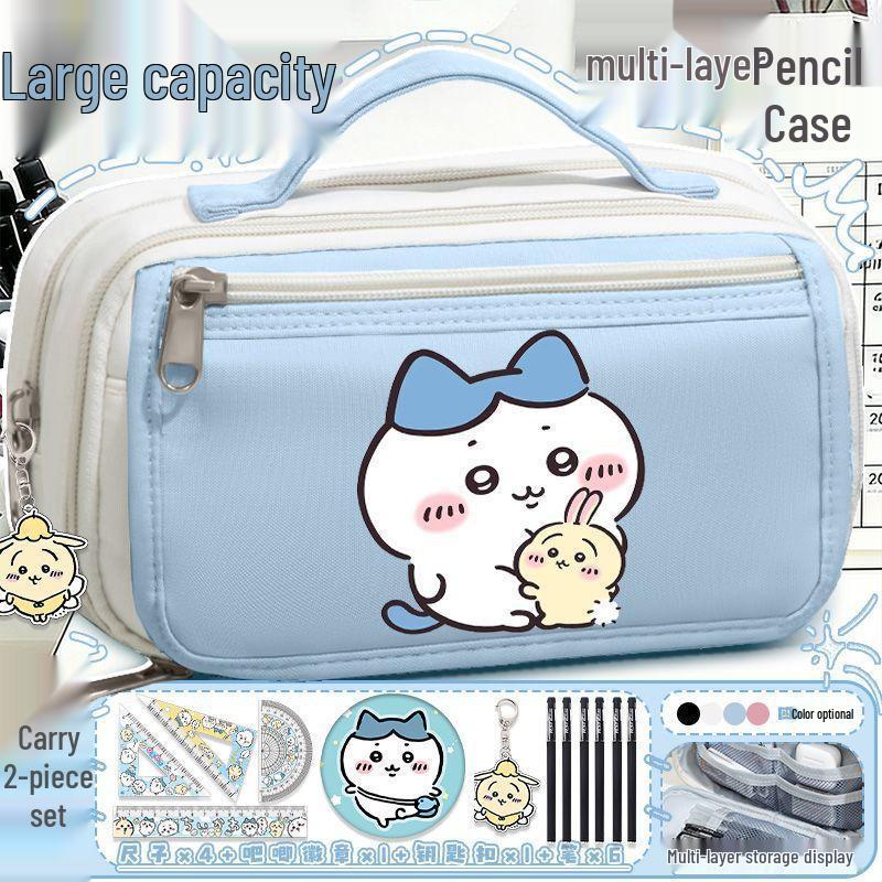 Chiikawa Pencil Case - Large Capacity Stationery Box for Girls, Primary and Junior High School Students, New Style.