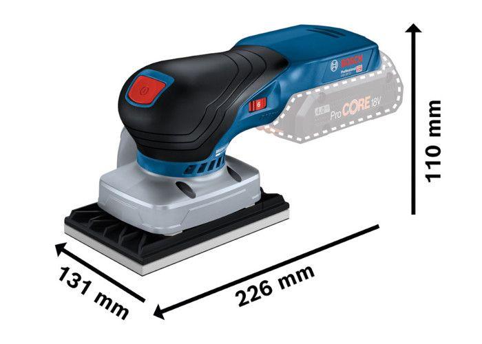 Ponceuse excentrique sans fil gss 18v-13 bosch pro 80x130 mm - sans batterie ni chargeur - 06019l0101