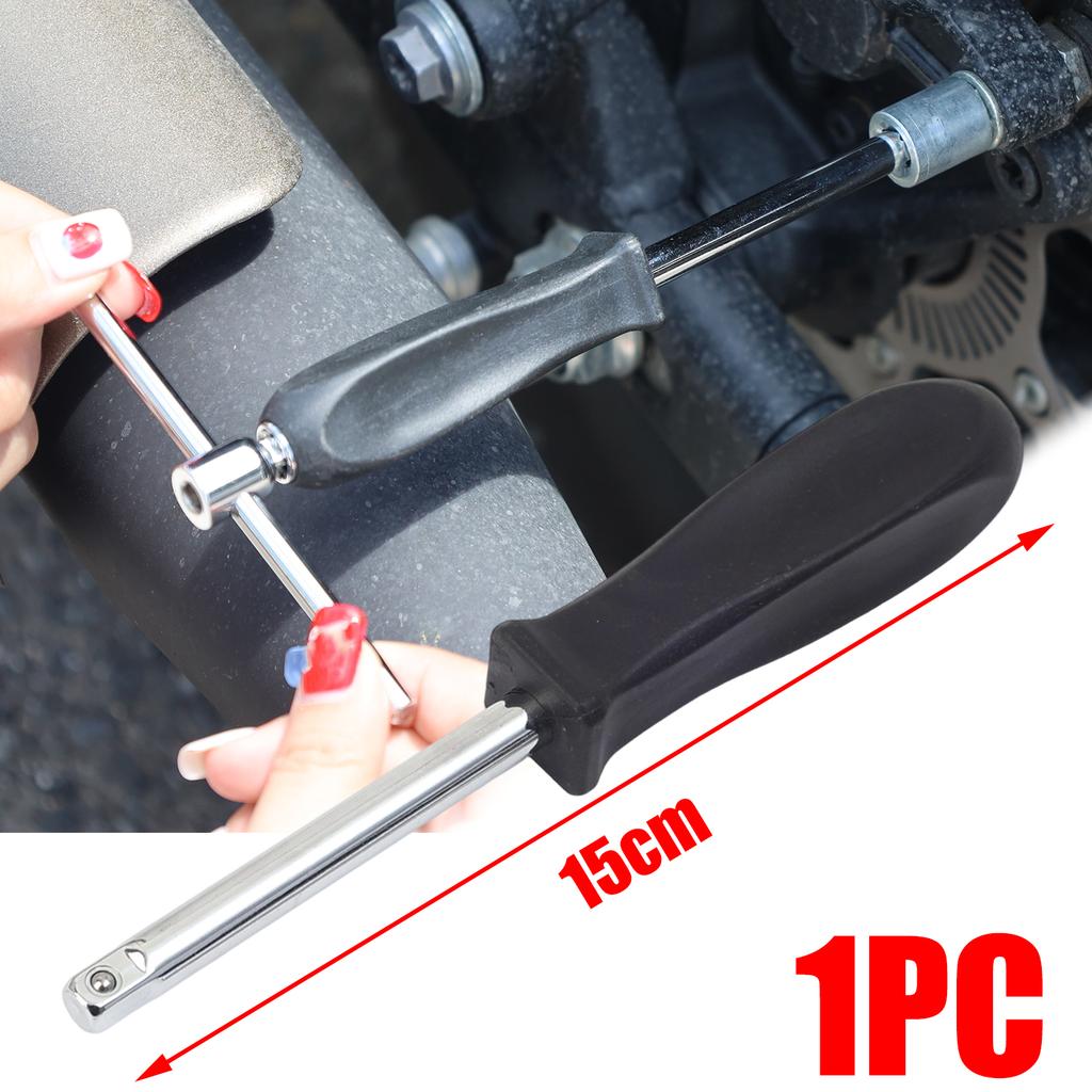 1/4 Small Square Rod Spinner Screwdriver Tip Multi-purpose Bottom Hole Connection 150 MM Spanner Handle  Holder Hand Tools