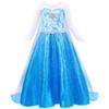 2025 Frozen Princess Elsa Long-Sleeve Dress for Girls (Ages 3-8)