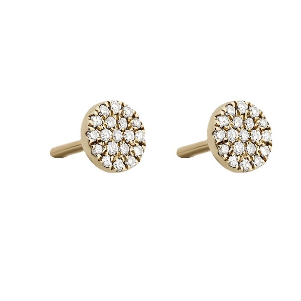 Alloy Round Unique Stud Earrings Minimalist European American Jewelry Trendy