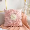 European and American Light Luxury Ins Style Hug Pillow with Daisy Flower Handmade Splicing Backrest Pillow New Backrest Cushion