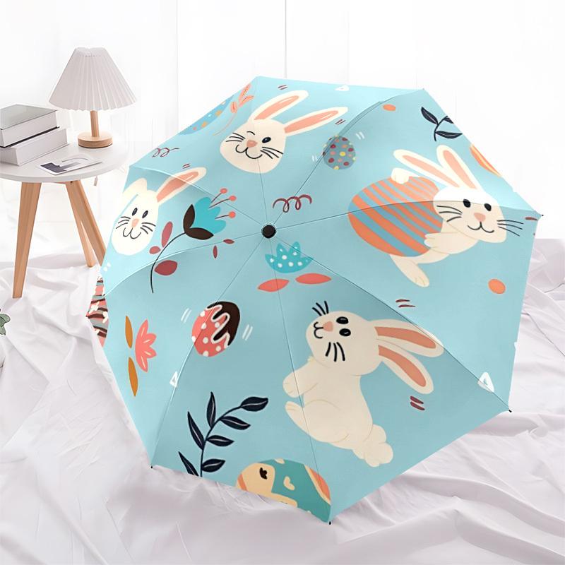 1pc Easter Eggs, Bunny Automatic Folding Umbrella - 8-Rib Automatic Open/Close, Large Canopy Birthday Festival Gift Yy251217123