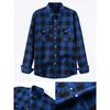 Camicia Casual a Quadri da Uomo a Maniche Lunghe in Misto Cotone
