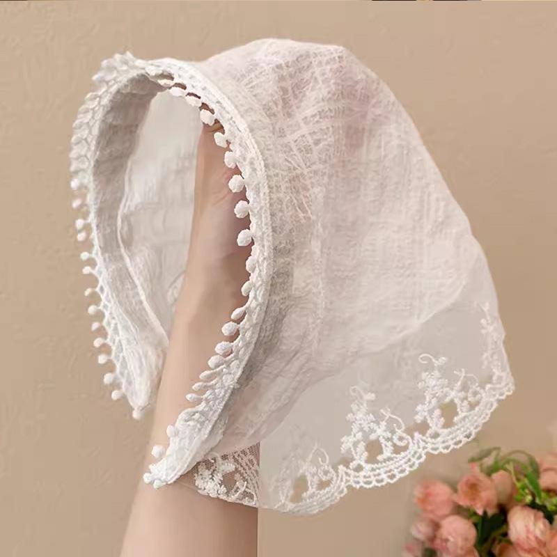 

Французский стиль, кружевной плед, треугольный тюрбан, ободок для волос для женщин и девочек, милое украшение для волос, повязка на голову, модные аксессуары для волос