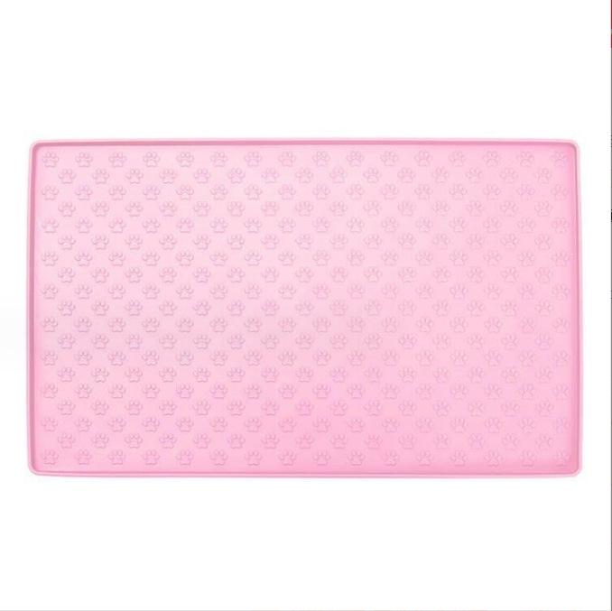 Large Non-Slip Silicone Pet Feeding Mat - Easy to Clean, Foldable, Waterproof Cat & Dog Paw Pad