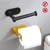 Toilet Paper Holder Adhesive for Kitchen Bathroom Aluminum Matte Gold Black Sliver WC Paper Towel Rack Tissue Roll Hanger Shelf