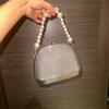 Niche Design Women'S Small Square Bag High Quality Pearl Wrist Celebrity Dinner Acrylic Clutch Bag