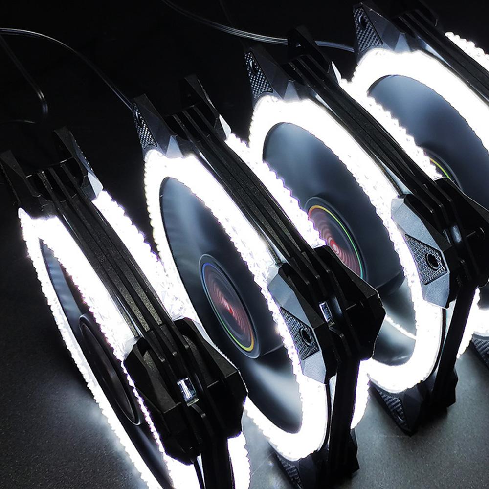 120mm LED Cooling Fan 12CM RGB Heatsink Rainbow Silent Fan Crushed Diamond PC Computer Case Fan Cooler Controller Dropshipping
