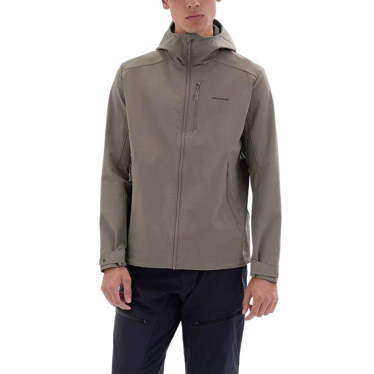 SALOMON Outpeak Softshell Logo Hooded Jacket Men Jackets C26568