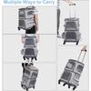 Double-layer Pet Trolley Bag Large Space Portable Outdoor Travel Silent Easy To Put Two Cat Foldable Oxford Cloth Pet Bag