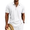 Europäisches & Amerikanisches Herren Leinen Revers Kurzarm Poloshirt - Klassischer Business Casual Stil, Mehrere Farben Verfügbar