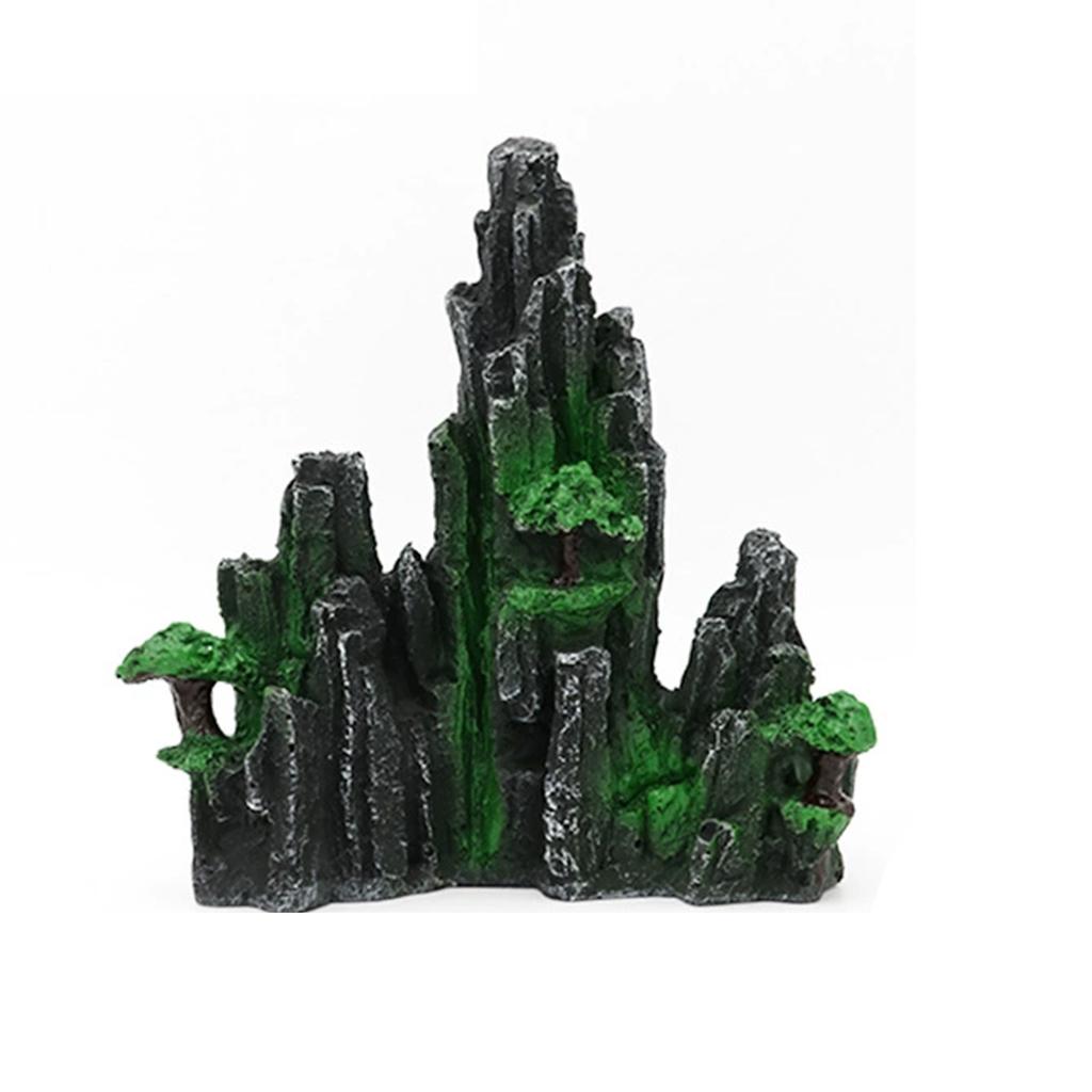 Resin Aquarium Rock Decoration Natural Stone Look Aquascape Artificial Mountain Landscape for Fish Tank Freshwater Saltwater