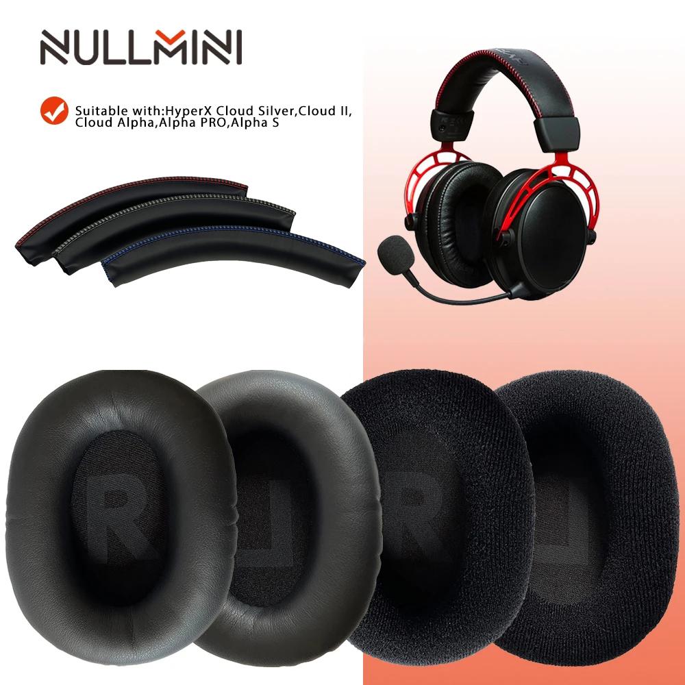Cuscinetti Auricolari di Ricambio NullMini per Cuffie HyperX Cloud Silver, Cloud II, Cloud Alpha, Alpha PRO, Alpha S Fascia