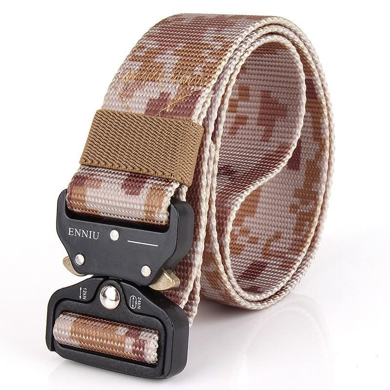TUSHI Nylon Camouflage Canvas Belt Student Training Trouser Safety Outer Quick-Drying 125cm