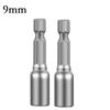 2PCS 6-13mm Impact Socket Magnetic Nut Screwdriver 1/4in Hex Shank Electric Drill Bit For Power Drills Cordless Magnetic Drivers