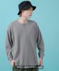 [IMPROVES] [SIDEWAYSTANCE] Waffle Henley Neck Long Sleeve T-Shirt