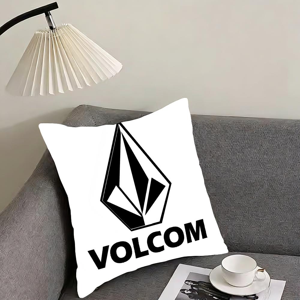 Classic VVolcom Extreme Sports Cushion Cover Pillowcase Ultra Soft Skin Friendly Fabric Cloud Like Comfort Concealed Zipper