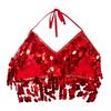 Fashion Sequins Belly Dance Skirt High Waist Fringe Top Dance Bra Belt Sexy Tassels Show Costumes Street Wear