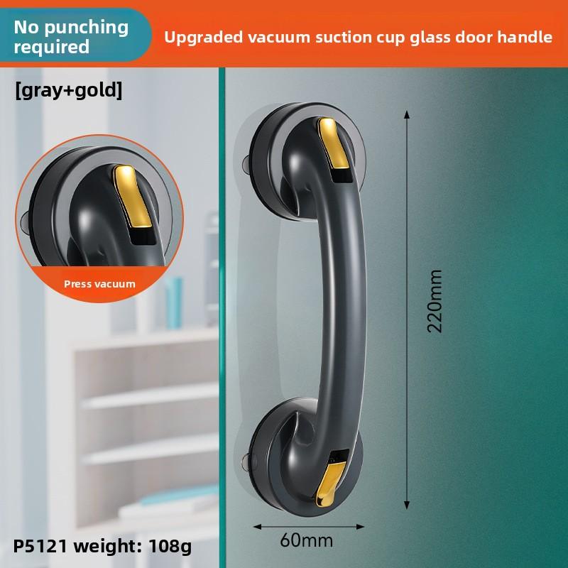 1 st Sugkoppshandtag för Glasdörr - Utan Hål, Skadefritt Handtag för Badrumsskjutdörr, för Skåp, Garderober, Kylskåp