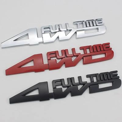 Emblème Métal 3D 4WD FULL TIME Aile Latérale Badge Arrière Coffre Autocollants Décalcomanies Pour Voiture
