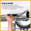 2pcs OD 3 Inch 45 Degree SS304 Stainless Steel Bend Tube Exhaust Elbow Pipe for Car Modified Exhaust System 3" Piping Silver Tone Replacement
