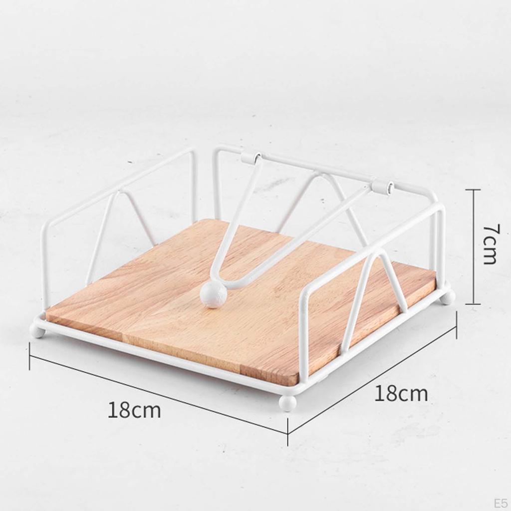 Chic Wooden Base Tissue Rack for Elegant Dining Room Organization
