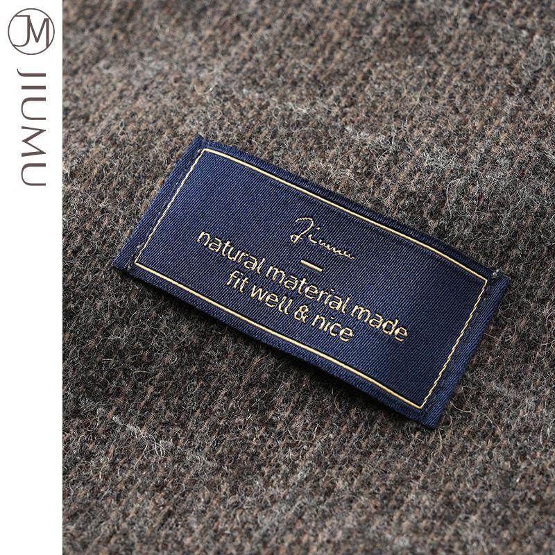 JIUMU (JIUMU) Pure Wool Scarf for Men, Autumn And Winter Men's Scarf, Warm Neck Warmer, Birthday And Christmas Gift for Men, Gift Box Packaging
