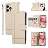 Samsung S24U Mirror for Foreign Trade, Multi-card Insert Card, Flip Cover Leather Case, iPhone15 Oblique Span Lanyard, Mobile Phone Case.